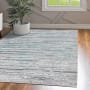 JONATHAN Y Lighting Silk Orchid 7-3/4' x 10' Polypropylene Solid and Striped Indoor Area Rug Gray / Turquoise