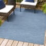 JONATHAN Y Lighting Tuscan Sun Collection 3' x 5' Polypropylene Solid Indoor/Outdoor Area Rug Blue