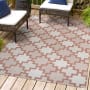JONATHAN Y Lighting Tuscan Sun 4' x 6' Polypropylene Moroccan & Tribal and Trellis Indoor/Outdoor Area Rug Salmon / Cream
