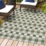 JONATHAN Y Lighting Tuscan Sun 7-3/4' x 10' Polypropylene Geometric and Plaid Indoor/Outdoor Area Rug Green / Cream