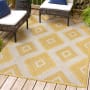 JONATHAN Y Lighting Tuscan Sun 4' x 6' Polypropylene Moroccan & Tribal Indoor/Outdoor Area Rug Yellow / Cream