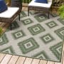 JONATHAN Y Lighting Tuscan Sun 4' x 6' Polypropylene Moroccan & Tribal Indoor/Outdoor Area Rug Green / Cream