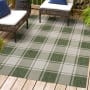 JONATHAN Y Lighting Tuscan Sun 7-3/4' x 10' Polypropylene Geometric and Plaid Indoor/Outdoor Area Rug Green / Cream