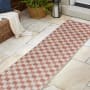 JONATHAN Y Lighting Tuscan Sun 2' x 7-3/4' Geometric and Traditional Indoor/Outdoor Runner Salmon / Cream
