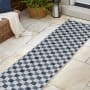 JONATHAN Y Lighting Tuscan Sun 2' x 7-3/4' Geometric and Traditional Indoor/Outdoor Runner Navy / Cream
