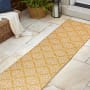JONATHAN Y Lighting Tuscan Sun 2' x 7-3/4' Flowers, Traditional, Trellis, and Vintage Indoor/Outdoor Runner Yellow / Cream