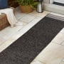 JONATHAN Y Lighting Tuscan Sun 2' x 7-3/4' Border and Solid Indoor/Outdoor Runner Black / Cream