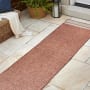 JONATHAN Y Lighting Tuscan Sun 2' x 7-3/4' Border and Solid Indoor/Outdoor Runner Salmon / Cream