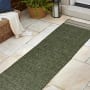JONATHAN Y Lighting Tuscan Sun 2' x 7-3/4' Border and Solid Indoor/Outdoor Runner Green / Cream