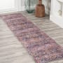 JONATHAN Y Lighting Washable 2' x 8' Chenille Vintage Indoor Runner Brown / Gray
