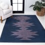 JONATHAN Y Lighting Washable 8-3/4' x 12' Polypropylene Geometric and Moroccan & Tribal Indoor Rectangular Area Rug Navy / Purple