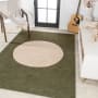 JONATHAN Y Lighting Washable 7-3/4' x 10' Polypropylene Geometric Indoor Rectangular Area Rug Olive / Cream