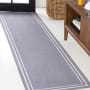 JONATHAN Y Lighting Washable 2' x 8' Chenille Border, Solid, Traditional, and Transitional Indoor Runner Gray / Cream