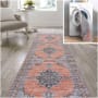 JONATHAN Y Lighting Washable 2' x 8' Chenille Traditional Indoor Runner Area Rug Orange / Gray