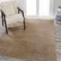 JONATHAN Y Lighting Washable 7-3/4' x 10' Polyester Solid Indoor Rectangular Area Rug Brown