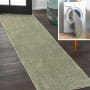 JONATHAN Y Lighting Washable 2' x 7-3/4' Polyester Solid Indoor Runner Sage Green