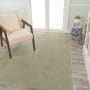 JONATHAN Y Lighting Washable 3' x 5' Polyester Solid Indoor Rectangular Area Rug Sage Green