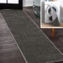 JONATHAN Y Lighting Washable 2' x 7-3/4' Polyester Solid Indoor Runner Dark Gray
