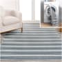 JONATHAN Y Lighting Washable 7-3/4' x 10' Polyester Striped Indoor Rectangular Area Rug Cream / Dark Gray