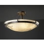 Justice Design Group Alabaster Stone / Glass Semi-Flush Ceiling Fixture from the LumenAria Collection Dark Bronze