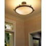 Justice Design Group Porcelina Collection 27" Round Semi-Flush Ceiling Fixture Dark Bronze