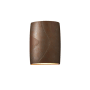 Justice Design Group Ambiance 2 Light 12" Tall Open Top Wall Sconce Tierra Red Slate