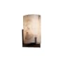 Justice Design Group Alabaster Rocks 5.5" Century LED Single Light ADA Approved Bathroom Sconce with Alabaster Rock Shade Dark Bronze