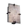 Justice Design Group Alabaster Rocks 8.5" ADA Compliant LED Wall Sconce Dark Bronze