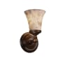 Justice Design Group Alabaster Rocks 1 Light Bathroom Sconce Dark Bronze
