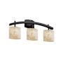 Justice Design Group Alabaster Rocks 3 Light Vanity Light Dark Bronze