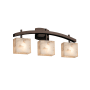 Justice Design Group Alabaster Rocks! 25.5" Archway 3 Light LED Vanity Light Dark Bronze