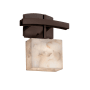Justice Design Group Alabaster Rocks 9" Archway 1 Light ADA Compliant Wall Sconce Dark Bronze
