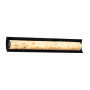 Justice Design Group Alabaster Rocks 30" Lineate 1 Light LED ADA Compliant Bath Bar Matte Black