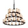 Justice Design Group Alabaster Rocks 42" Wide Ring Chandelier Dark Bronze