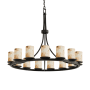 Justice Design Group Chandelier from the Alabaster Rocks! Collection Matte Black