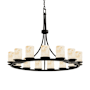 Justice Design Group Chandelier from the Alabaster Rocks! Collection Matte Black