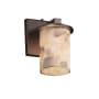 Justice Design Group Alabaster Rocks 1 Light Bathroom Sconce Dark Bronze