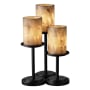 Justice Design Group Table Lamp from the Alabaster Rocks! Collection Matte Black