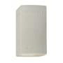 Justice Design Group Ambiance 10" Tall Perforated Rectangular Open Top LED Wall Sconce White Crackle