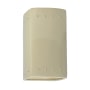 Justice Design Group Ambiance 10" Tall Perforated Rectangular Open Top LED Wall Sconce Vanilla Gloss