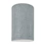 Justice Design Group Ambiance 10" Tall Half Cylinder Closed Top LED Wall Sconce Concrete