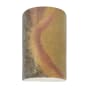 Justice Design Group Ambiance 10" Tall Half Cylinder Closed Top LED Wall Sconce Harvest Yellow Slate