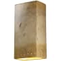 Justice Design Group Ambiance 21" Tall Outdoor Wall Sconce with Perforations Greco Travertine