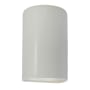 Justice Design Group Ambiance 13" Tall Half Cylinder Closed Top LED Wall Sconce Matte White