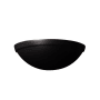 Justice Design Group Single Light 15" Rimmed Interior Quarter Sphere Wall Sconce Rated for Damp Locations from the Ceramic Collection Carbon Matte Black