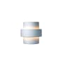 Justice Design Group Two Light 10.5" Large Step Interior Wall Sconce Rated for Damp Locations from the Ceramic Collection Bisque