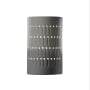 Justice Design Group Ambiance 10" Tall LED Wall Sconce Gloss Grey