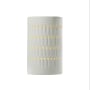Justice Design Group Ambiance 10" Tall LED Wall Sconce Matte White / Champagne Gold