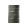 Justice Design Group Ambiance 10" Tall LED Wall Sconce Pewter Green