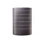 Justice Design Group Ambiance 2 Light 13" Tall Perforated Half Cylinder Open Top Wall Sconce Gloss Grey